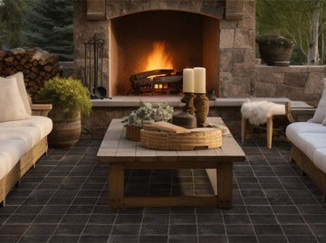 Cavendish Smoke Grey Antique 20x20x2CM Outdoor Porcelain Cobble Tile