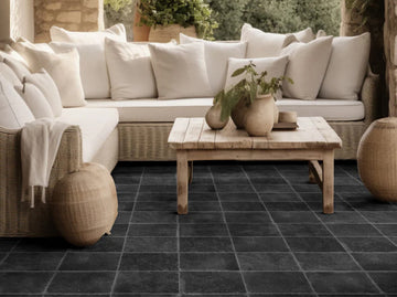 Cavendish Smoke Grey Antique 20x30x2CM Outdoor Porcelain Cobble Tile