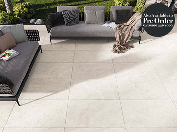Stiled Kingham White  2cm Outdoor Porcelain Tile