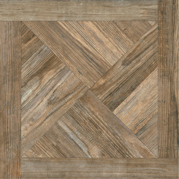 Palazzo Parquet Umber Porcelain 90x90 cm