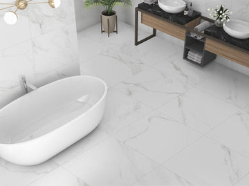 Medici Carrara White Matt Marble Effect Porcelain 60x60cm